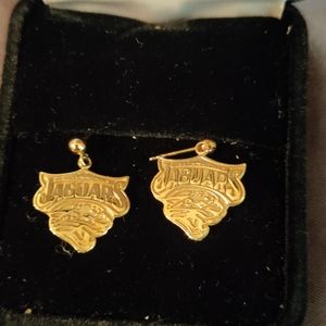 Gold Jacksonville Jaguars earrings